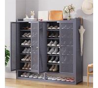 Générique Meuble de Rangement à Chaussures Armoire D'entrée étroite Buffet Haut en Rotin étagère à Chaussures en Bambou Grand Meuble à Chaussures Autoportant pour Entrée Couloir,I