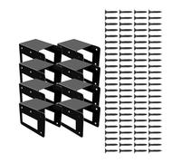 Générique Meuble de Rangement pour Bûches en Acier, Support pour Cheminée et Terrasse, 8 Pièces