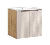 Générique Meuble de Salle de Bain 60 cm avec Vasque Sky et Meuble sous-Vasque, Collection Luxor Beige