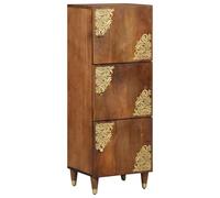 Générique Meuble Haut Marron Miel avec Accents dorés Bois de Manguier Massif,Fixations & Meubles de Rangement multimédia,19.72KG-4018765