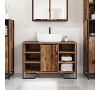 Générique Meuble lavabo Bois Ancien 91x35x60 cm en Bois d'ingénierie,Ensembles de mobilier pour salles de Bains,22.7KG-869183