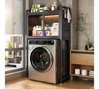 Générique Meuble Rangement Buanderie, Étagère Machine À Laver, avec Portes | Buanderie, Rangement Machine À Laver Avec Portes Et Étagères Réglables