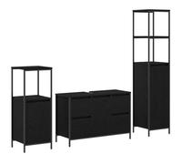 Générique Meuble Salle De Bain 3 Pieces Bois Ingenierie Noir