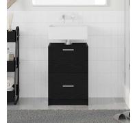 Générique Meuble sous évier Chêne Noir 40 x 37 x 59 cm Bois d'ingénierie Meubles Armoires & Meubles de Rangement Meubles-lavabos Meubles-lavabos de Salle de Bains (Poids 15.9KG)