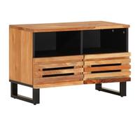 Générique Meuble TV 70x34x46 cm Bois d'acacia Massif,Meubles, Armoires & Meubles de Rangement, Fixations & Meubles de Rangement multimédia, Brun (Poids 20.3KG)