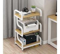 Générique Meuble TV à 3 Niveaux - Présentoir DVD sur Pied pour Salon, Jeux et Enregistrement - Élégant Meuble de Rangement Audio-vidéo en Bois véritable