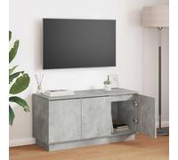 Générique Meuble TV avec LED Gris béton 100 x 38 x 49 cm,Meubles, Meubles TV, Gris béton (Poids 23.1KG)
