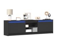 Générique Meuble TV avec LED Noir 180x34x50 cm Bois d'ingénierie,Meubles,Meubles TV,Noir,35.9 KG,3307913