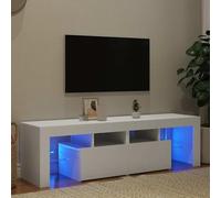Générique Meuble TV avec lumières LED Blanc 140x36,5x40 cm,Meubles,Meubles TV,Blanc,29.92 KG,804364