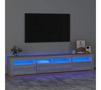 Générique Meuble TV avec lumières LED Sonoma Gris 210x35x40 cm,Meubles,Meubles TV,Gris,45.62 KG,3152736