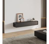 Générique Meuble TV de Rangement pour Salon, Meuble TV Mural Suspendu Moderne, Meuble Bas en chêne Massif avec tiroir, entièrement assemblé, Design élégant et Gain de Place (Noir, 160 x 37 x 25 cm)