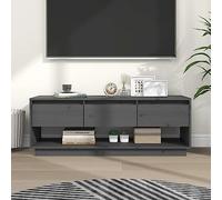 Générique Meuble TV Gris 110,5x34x40 cm Bois de pin Massif,Meubles,Meubles TV,Gris,14.91 KG,813846
