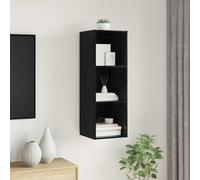 Générique Meuble TV Mural Chêne Noir 37 x 37 x 107 cm Bois d'ingénierie,Meubles,Meubles TV-875083