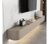 Générique Meuble TV Mural Flottant Contemporain, Kaki 220 cm, élégant Centre de Divertissement avec étagères de Rangement spacieuses et Portes pour Une décoration de Salon Moderne