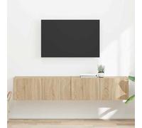 Générique Meuble TV Mural Montage Mural 2 pcs Sonoma 60 x 31 x 29.5 cm,Meubles,Meubles TV,Marron,25.78 KG,892214