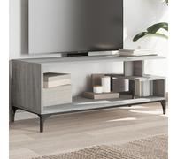 Générique Meuble TV Sonoma Gris Bois ingénierie et Acier Enduit de Poudre,Meubles,Meubles TV,Gris,15.62 KG,842414