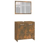 Générique Meubles de Salle de Bain Chêne fumé Bois d'ingénierie,Meubles,Ensembles de Meubles,Ensembles de mobilier pour salles de Bains,Brun,17.01KG,815528