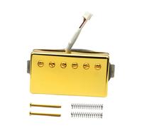 Générique Micro Électrique Guitare Humbucker Alnico 2 Classique Bobinage Double Couvercle Laiton Son Chaleureux Réponse Accrue Convient Pratique Remplacement St, or 8 Carats