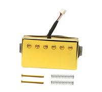 Générique Micro Électrique Guitare Humbucker Alnico 2 Classique Bobinage Double Couvercle Laiton Son Chaleureux Réponse Accrue Convient Pratique Remplacement St, or 8.5k