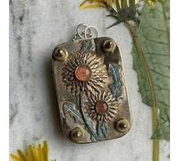 Générique Micro Flower Press,Mini Metal Flower Press,Handmade Pressed Plant Preservation Locket,DIY Pressed Flowers Plant Preservation Kit for Plants Arts Crafts Lovers