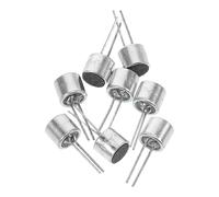 Générique Microphone à Condensateur Électret 6050 Activation Vocale, Haute Sensibilité, en Aluminium Argenté, Pack de 8 Pièces pour Surveillance Audio et Détection Sonore