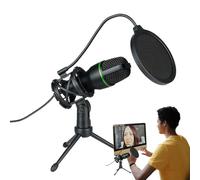 Générique Microphone à condensateur | Kit de Microphone de Podcast USB - Ensemble de d'ordinateur, PC pour Jeu en Ligne, Podcast, Audio, Chant, vidéo