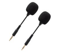 Générique Microphone à Condensateur Noir 2pcs pour Téléphone Portable et Ordinateur Portable Design Flexible et Qualité Sonore Supérieure pour Live Streaming