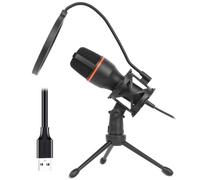 Générique Microphone à condensateur USB avec de trépied, lumières LED pour Jeu Professionnel, karaoké et Enregistrement de Musique, ' Enregistrement de Jeu