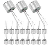 Générique Microphone Électret à Condensateur Cylindrique à 2 Broches en Cuivre, Haute Sensibilité, Capture Sonore Claire, Pack de 20 Pièces, pour Karaoké Professionnel