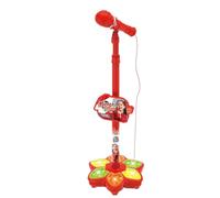Générique Microphone for Kids - Adjustable Height Karaoke Machine, Kids Music Microphone for Singing, Portable Audio Performance Toy with Stand and Sound Effects for Musical Learning Activitiesx