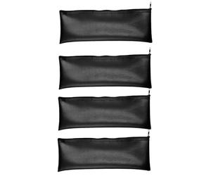Générique Microphone Storage Bag - PU Leather 4-Pack | Shockproof Zipper Case for Wireless | Dustproof Drawstring Cover for DJ Recording Streaming Karaoke and Travel Gear
