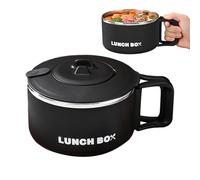 Générique Microwave Bowl - 304 Stainless Steel, 15x15x8.3cm, 1200ml Capacity | Portable Noodle Cooker, High Capacity Soup Mug, Japanese Bowl, Easy Clean, College, Home, Dorm, Camping