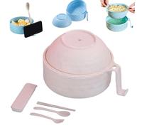 Générique Microwave Bowl With Strainer, New Microwave Noodle Cooker Bowl with Lid - 3-in-1 Instant Soup, Large Capacity Noodle Cooker, for Apartment College Dorm Home Office (White)