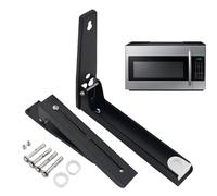 Générique Microwave Mounting Bracket, Foldable Stainless Steel Wall Stand, Adjustable Oven Rack Support, Ideal for Home Kitchen Organization, Space-Saving Appliance Storage Solution