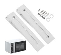 Générique Microwave Mounting Bracket, Foldable Stainless Steel Wall Stand, Adjustable Oven Rack Support, Ideal for Home Kitchen Organization, Space-Saving Appliance Storage Solution
