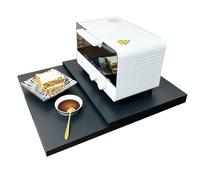Générique Microwave Stand Rack, Pull-Out Countertop Shelf, Space-Saving Storage Frame, Heavy Duty Steel Build, Adjustable Feet Design, Perfect for Kitchen, Restaurant, Coffee Station, (Carbon Steel)