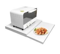 Générique Microwave Stand Rack, Pull-Out Countertop Shelf, Space-Saving Storage Frame, Heavy Duty Steel Build, Adjustable Feet Design, Perfect for Kitchen, Restaurant, Coffee Station, (Carbon Steel)