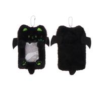 Générique Mignon Chaton Noir en Peluche; Titulaire de la Carte de Bande dessinée; Porte-clés Charme Photocard Cas; Convient pour Les Fans de l'idole et Les étudiants
