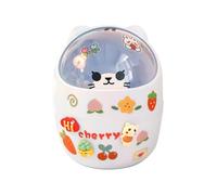 Générique Mignon Creative Accueil Bureau Avec Couvercle Poubelle Petit Mini Kawaii Chambre Bureau Boîte De Rangement Porte-Stylo Donner Un Autocollant