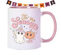 Générique Mignon de mignonne - tasse de café de 400 ml, buvesse de saison d'automne | décoration de Thanky Thanky Spooky Adorable boisson chaude pour les adultes Femme Fall Kitchen Office Par