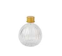 Générique - Mignonette Verre Bouchon MÉTAL Or 50ML 6X7CM