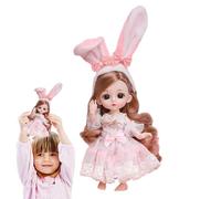 Générique Mignonne - s De Style Anime, s Réalistes | 16 Cm Mini Dollls Fashion Clothes Suit, Soft Fabric Turnits Baby Girl Doll, Ball Jetined Doll Toys avec Set Full Shoess Wig Maquillage