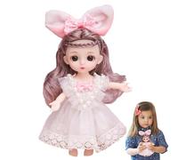 Générique Mignonne - s De Style Anime, s Réalistes | 16 Cm Mini Dollls Fashion Clothes Suit, Soft Fabric Turnits Baby Girl Doll, Ball Jetined Doll Toys avec Set Full Shoess Wig Maquillage