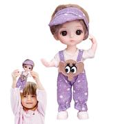 Générique Mignonne - s De Style Anime, s Réalistes | 16 Cm Mini Dollls Fashion Clothes Suit, Soft Fabric Turnits Baby Girl Doll, Ball Jetined Doll Toys avec Set Full Shoess Wig Maquillage