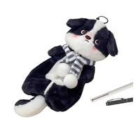 Générique Mignonne Trousse À Crayons,Sac À Papeterie Design Chien Doux,Trousse en Peluche À Crayons - pour École Bureau Voyage Accessoires Stylos Écouteurs Gomme Règle