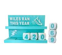 Générique Miles Ran This Year Tracker pour Adultes, Podomètre De Suivi D'objectif Imprimé en 3D pour Femmes Et Hommes, Compteur De Pas De Sport Amusant pour La Course À Pied, La Marche, Le Cyclisme