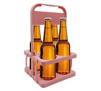 Générique Milk Bottle Holder - Foldable Wine Beer Rack Bottle Carrier Organizer | Four Compartment Beverage Basket with Handle Holder for Gym Training School Outdoor Trips
