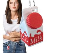 Générique Milk Box Keychains - Small Funny Backpack Keychains,Small Box Keyrings with Secure Screw Caps, Cute Travel Pill Container for Pocket, Backpack Or Keys