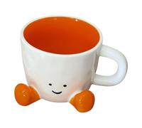 Générique Milk Cup Mug - Novelty Ceramic Mug with Feet, Fun Coffee Tea Cup | Hot Beverage Container for Women Men, Holiday Party, Birthday Gift, Kitchen Decor, Office Desk, Home Use, Coffee Tea