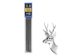 Générique Mine de porte-mine - 12 pièces Mine de porte-mine en acier inoxydable | Recharges lisses en métal de 0,3, 0,5, 0,9 mm, accessoire scolaire pour les étudiants en examen